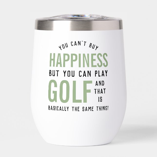 El golf es la felicidad el divertido amante del go (Frente)