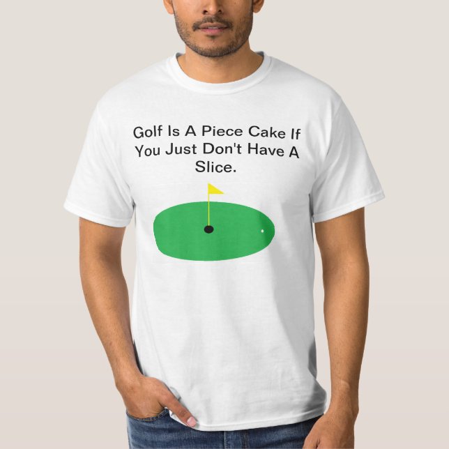 El golf es un pedazo de torta… Camisa del chiste (Anverso)