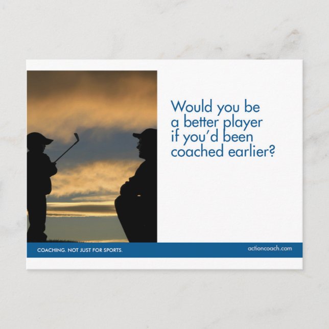 El golf se divierte la postal (Anverso)