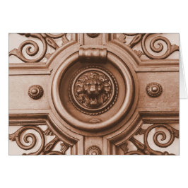 El golpe y él serán abiertos - tarjeta de la