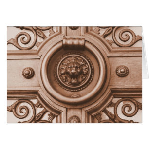 El golpe y él serán abiertos - tarjeta de la