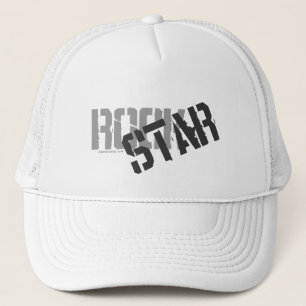 El gorra del camionero blanco de la estrella del