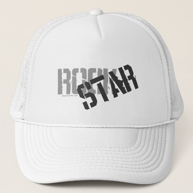 El gorra del camionero blanco de la estrella del (Anverso)