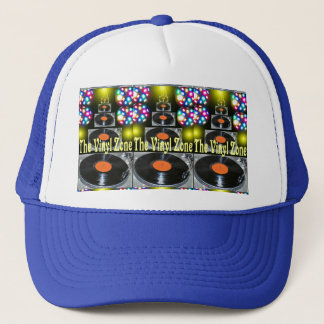 El gorra del camionero de la zona del vinilo