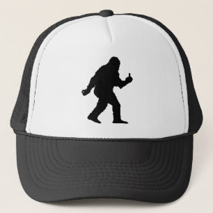El gorra feliz del camionero de Sasquatch