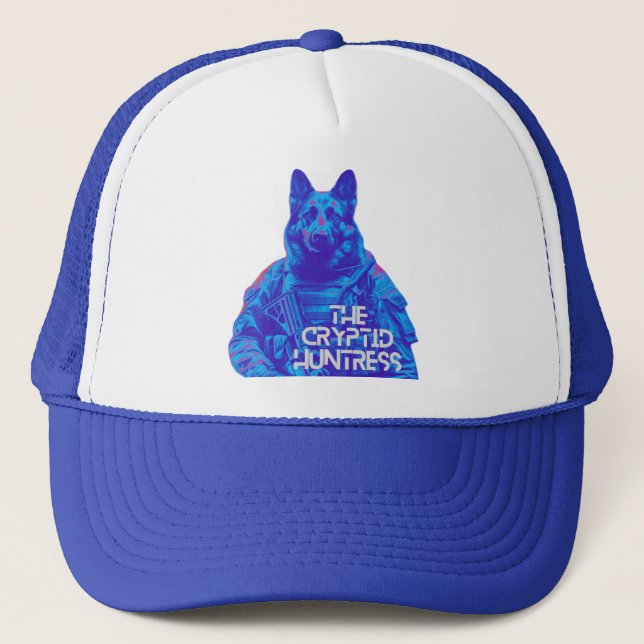 El gorro del Camionero Cryptid Huntress Dogman (Anverso)