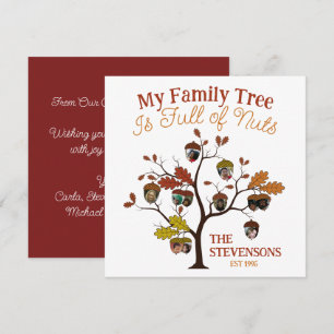 El gracioso árbol de la familia de fotos de otoño 