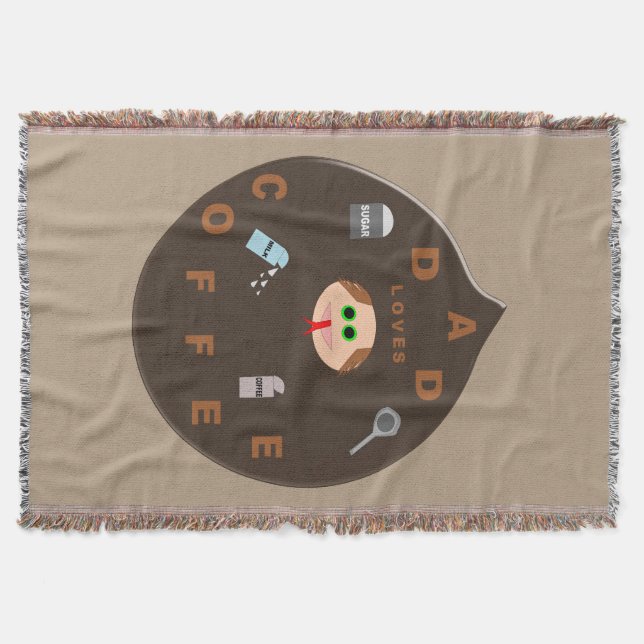 El gracioso monstruo de papá ama el café con manta (Anverso)