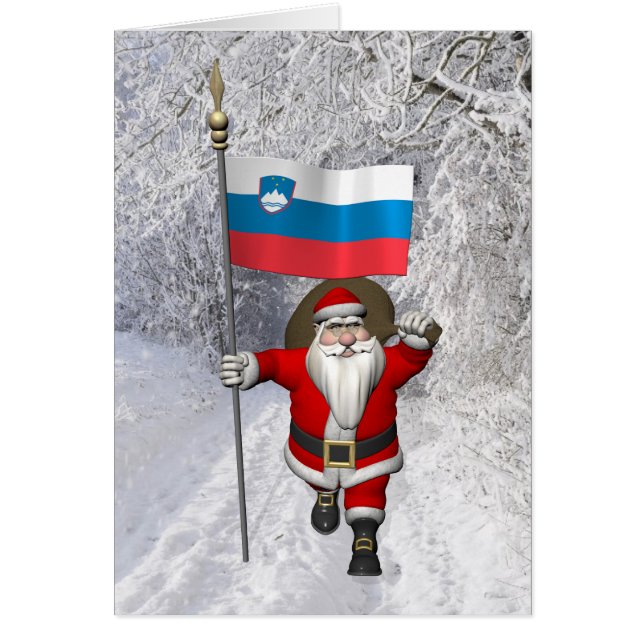 El gracioso Papá Noel Con El Fin De Eslovenia (Frente)