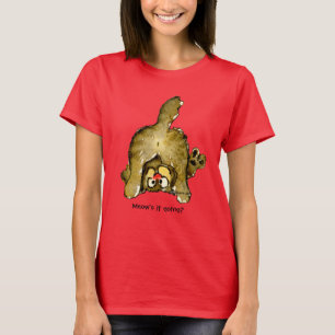 ¿El gracioso Personalizado Cat Meow se va? Playera