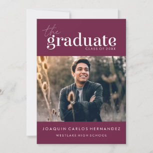 EL GRADUADO NEGRO   INVITACIÓN DE GRADUACIÓN DE FO