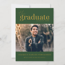 EL GRADUADO NEGRO | INVITACIÓN DE GRADUACIÓN DE FO