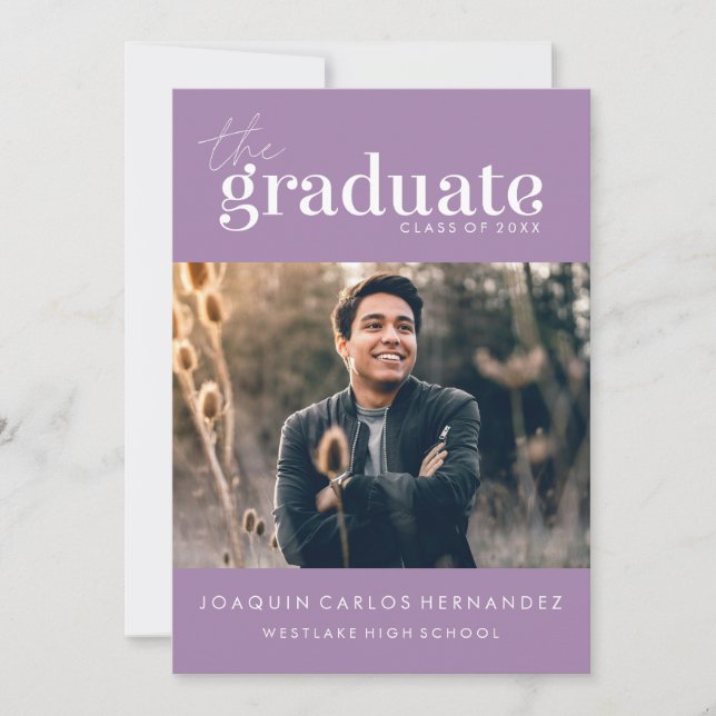 EL GRADUADO NEGRO | INVITACIÓN DE GRADUACIÓN DE FO (Anverso)