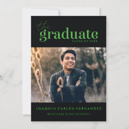 EL GRADUADO NEGRO | INVITACIÓN DE GRADUACIÓN DE FO