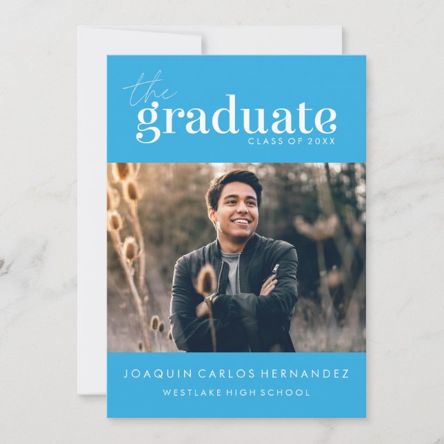 EL GRADUADO NEGRO | INVITACIÓN DE GRADUACIÓN DE FO (Anverso)