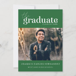 EL GRADUADO NEGRO | INVITACIÓN DE GRADUACIÓN DE FO