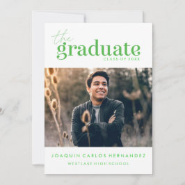 EL GRADUADO NEGRO | INVITACIÓN DE GRADUACIÓN DE FO