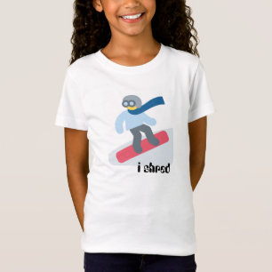 El gráfico de la snowboard embroma la camiseta