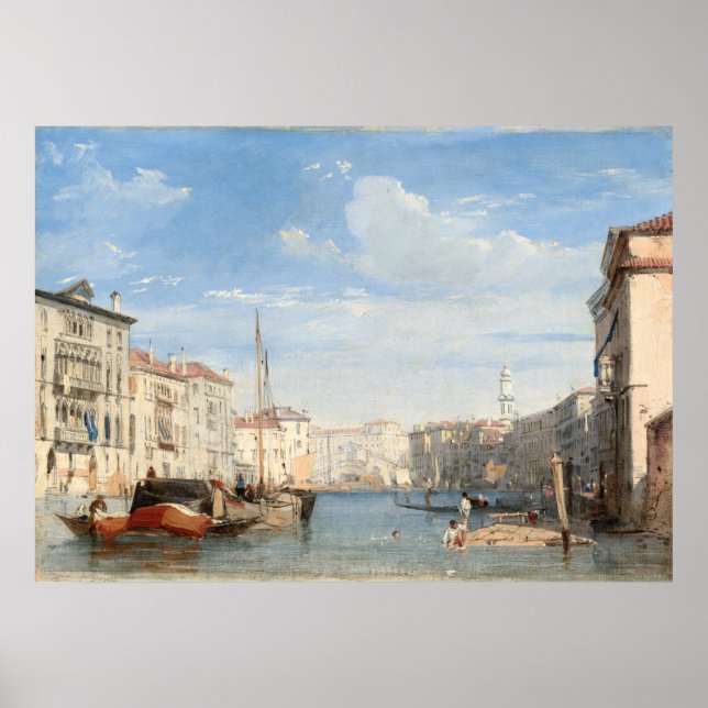 El Gran Canal, Richard Parkes Bonington Bella Arte (Frente)