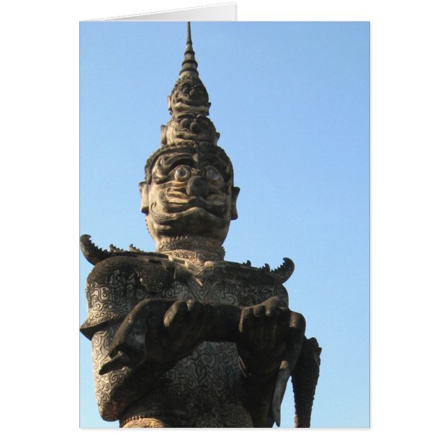 El gran guardián lao .. Parque Buddha, Vientiane,  (Frente)