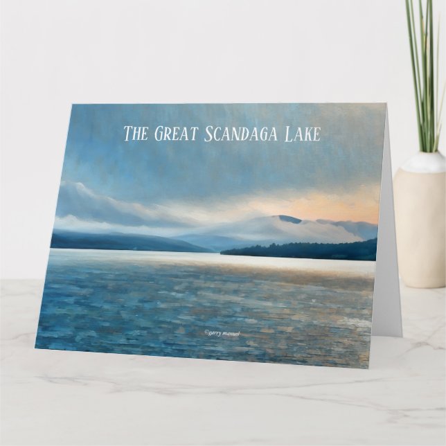 El Gran Lago de Sacandaga - tarjeta de nota - impr (Anverso)