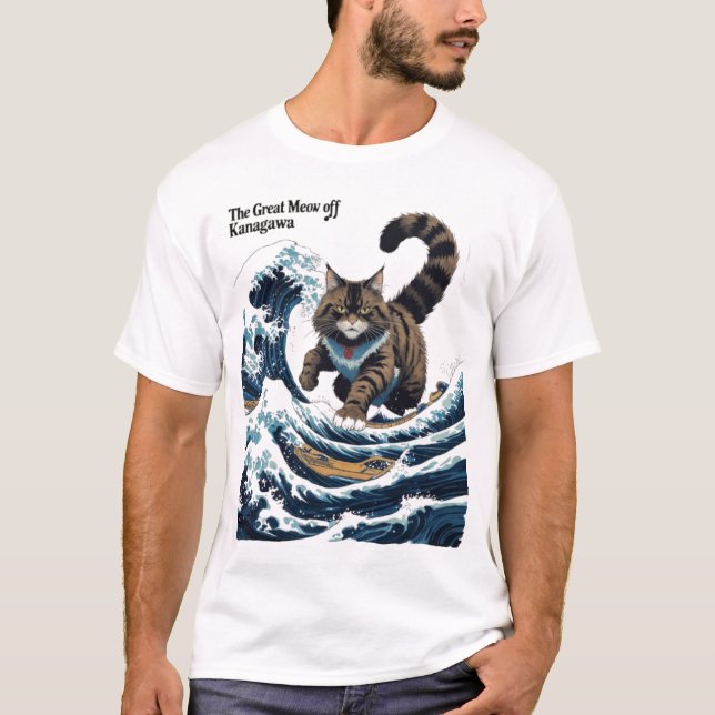 El Gran Meow De La Camiseta Kanagawa - Epic Catzil (Anverso)