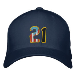 El gran número 21 de gorro de béisbol bordado