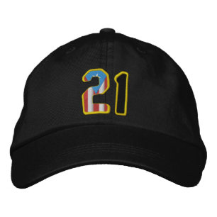 El gran número 21 de gorro de béisbol bordado