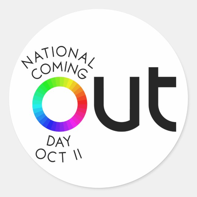 El gran Pegatina blanco redondo (Anverso)