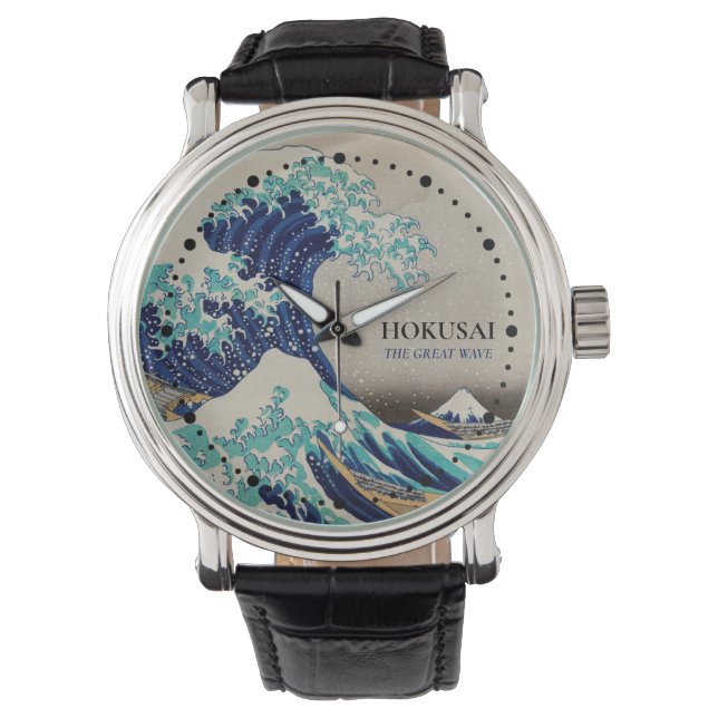 El gran reloj de oleada de Hokusai (Anverso)