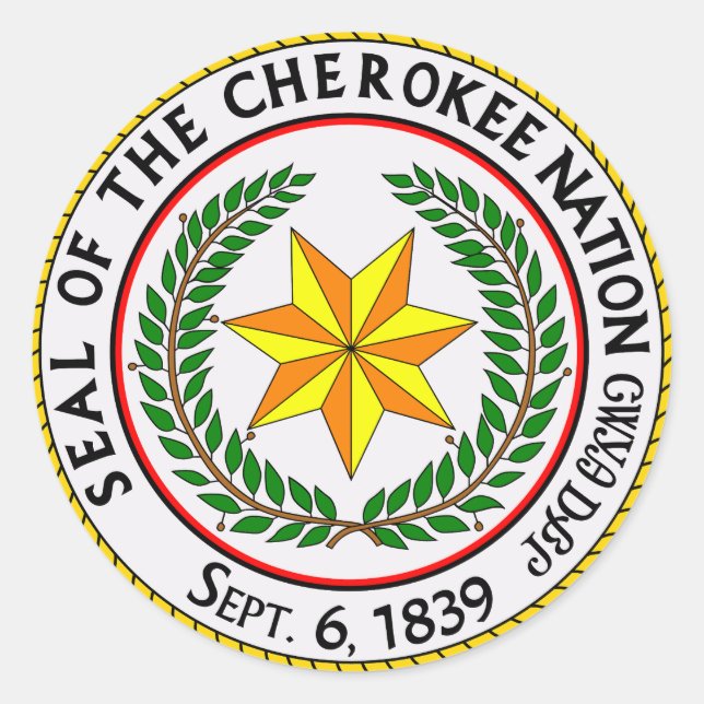 El Gran Sello De La Nación Cherokee De Oklahoma (Anverso)