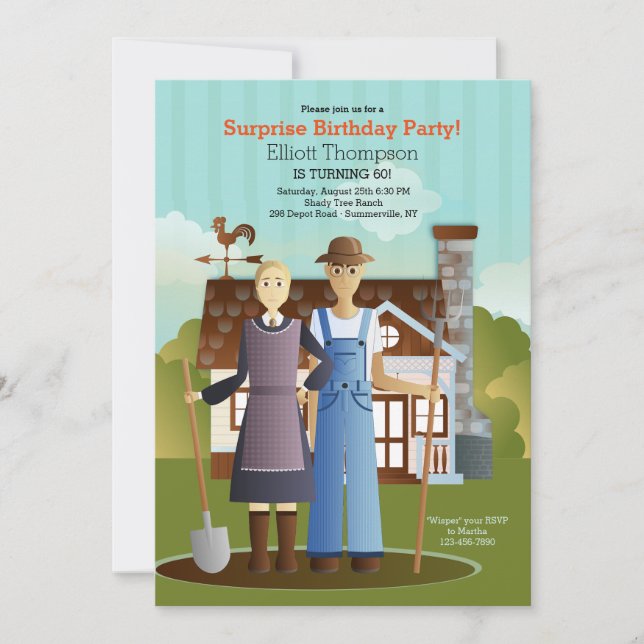 El granjero y su invitación de la esposa (Anverso)