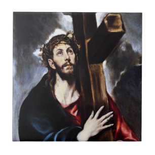 El Greco Cristo que lleva la teja cruzada