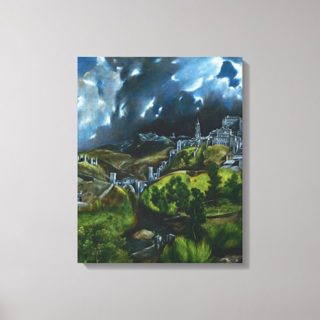 El Greco Vista del envolvimiento de lienzo de Tole (Anverso)