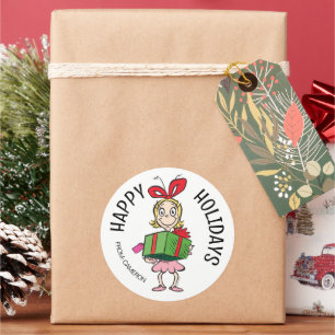 El Grinch   Cindy-Lou Who   Etiqueta de regalo de 