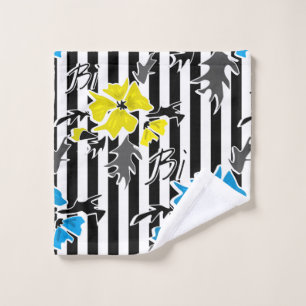 El gris amarillo azul floral inconsútil de las
