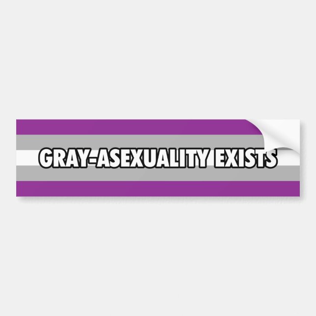 El Gris-Asexuality existe pegatina para el (Frente)