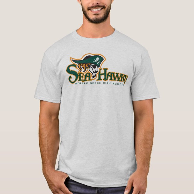 El gris embroma la camiseta de Seahawks (L) (Anverso)