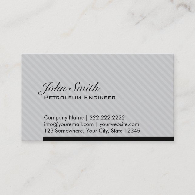 El gris raya la tarjeta de visita del ingeniero (Anverso)