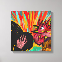 El grito del gallo - Arte mural de tela cristiana