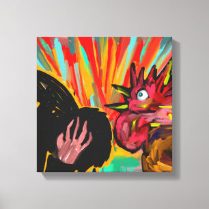 El grito del gallo - Arte mural de tela cristiana