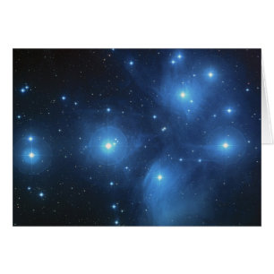 El grupo de estrellas de las Pléyades, también con