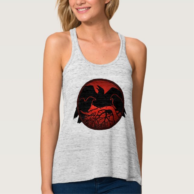El grupo femenino Raven Tank Top Native Raven Art  (Anverso)