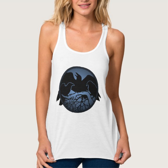 El grupo femenino Raven Tank Top Native Raven Art  (Anverso)