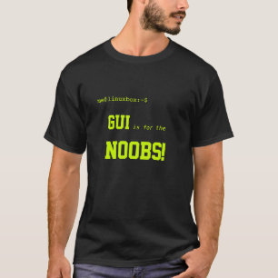 El GUI Geeky está para la camiseta oscura de Noob