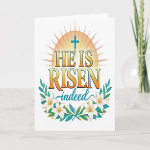 Él ha resucitado de verdad Tarjeta de Pascua