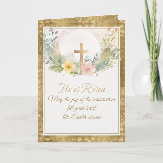 Él ha resucitado Flores de acuarela de Pascua, Rel (Anverso)