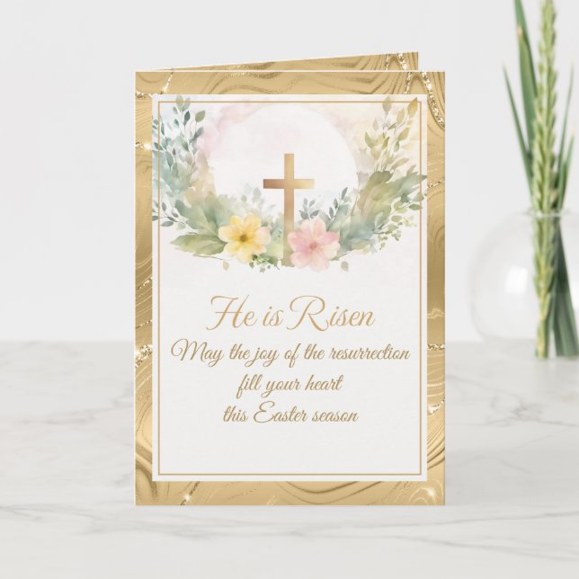 Él ha resucitado Flores de acuarela de Pascua, Rel (Anverso)