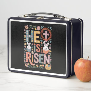 Él ha resucitado Jesús Floral Cute Easter Bunny Ra