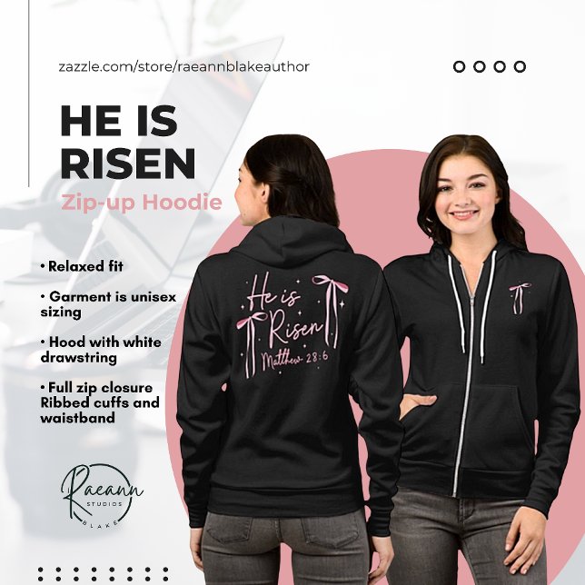 "Él ha Resucitado" Sudadera con Capucha de Cierre  (Subido por el creador)